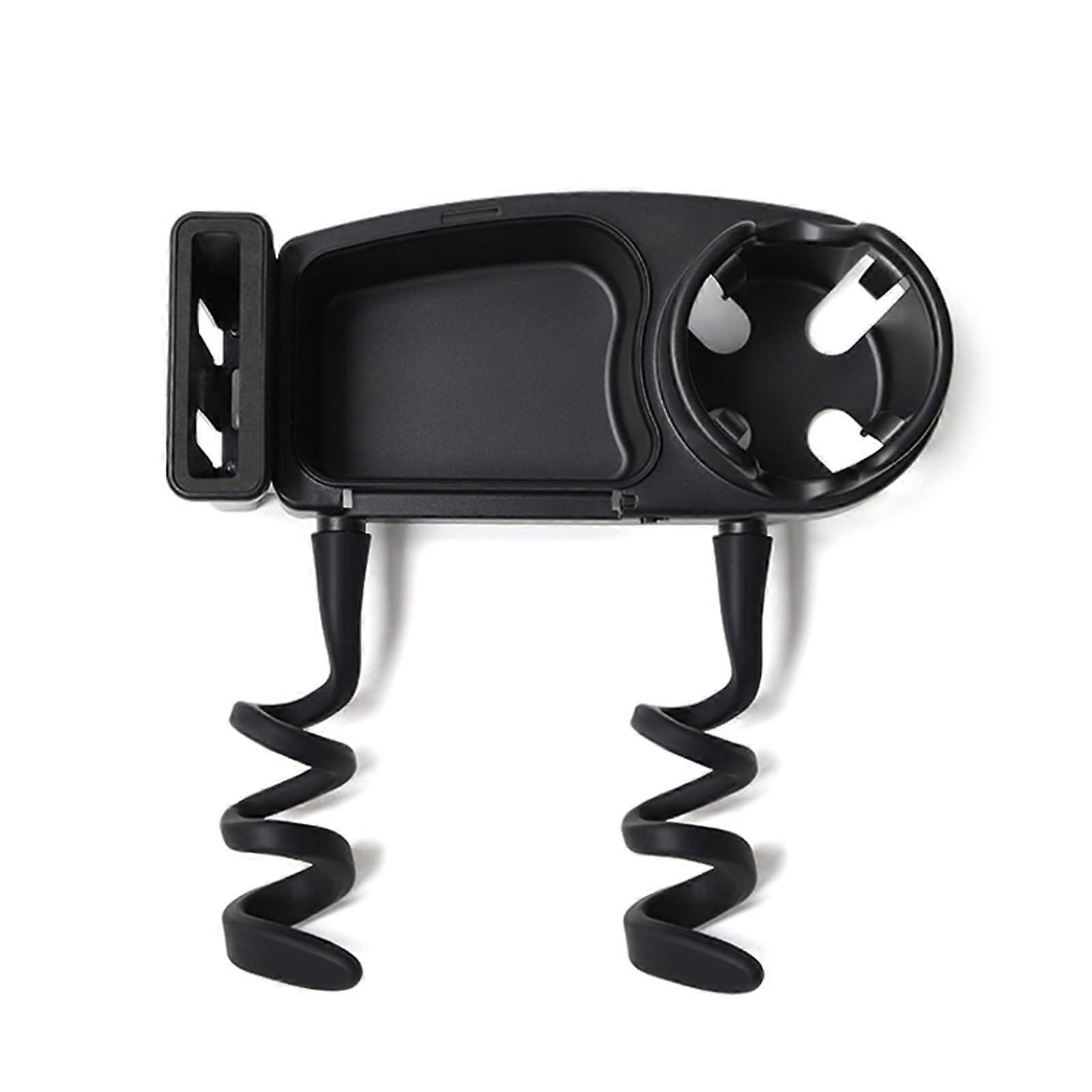 Universal Stroller Snack Tray with Cup Holder, Dustproof Storage and Easy Installation