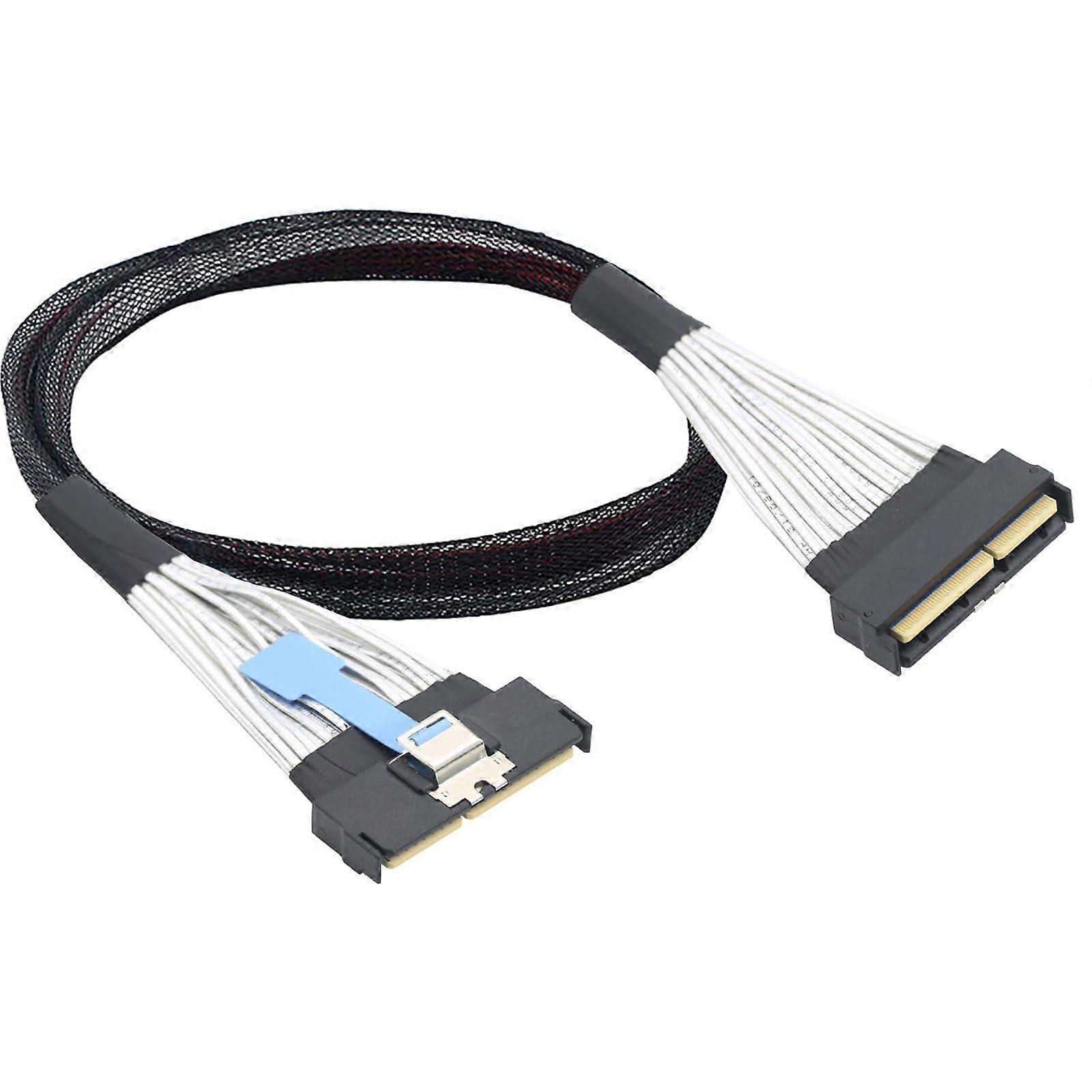 MCIO5.0 16X Server Cable 25cm Speed Data Transfer Shielded for Enterprise Networking