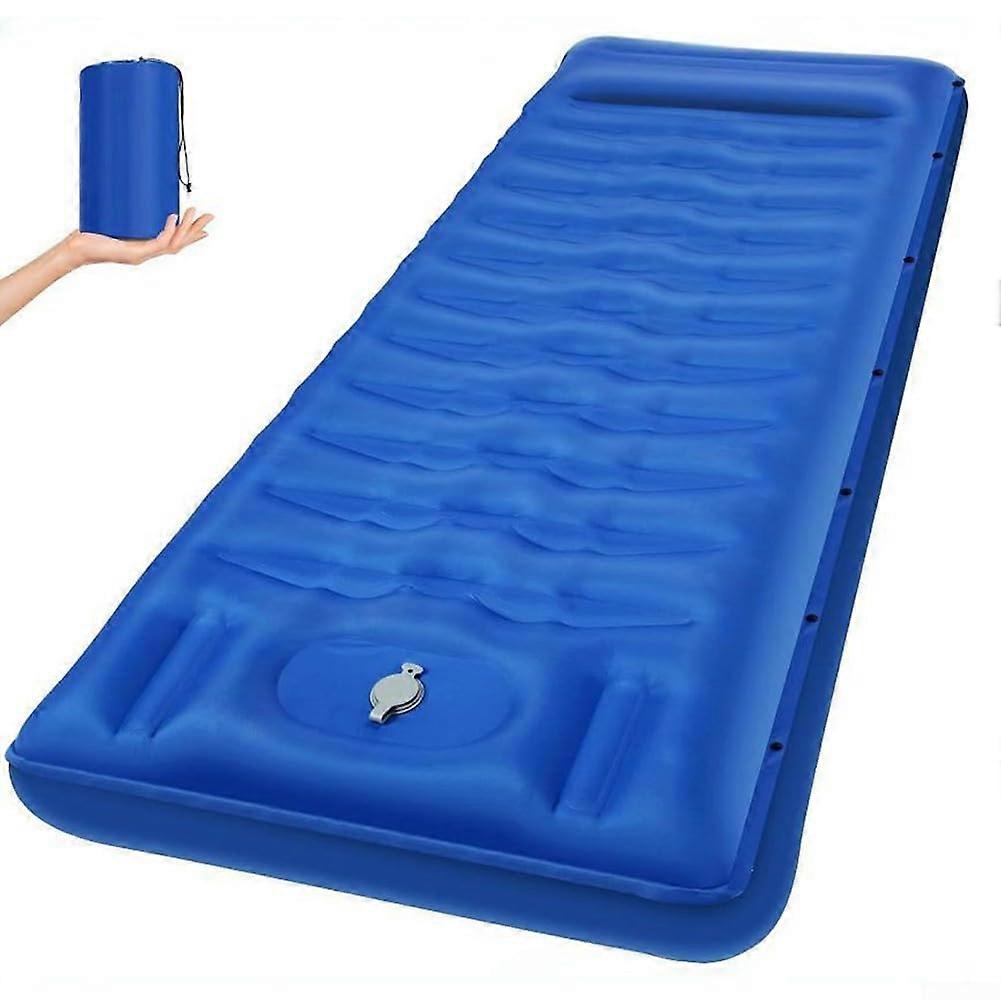 Camping Sleeping Pad Ultralight Inflatable Mat with Quick Foot Pump, Waterproof for Hiking
