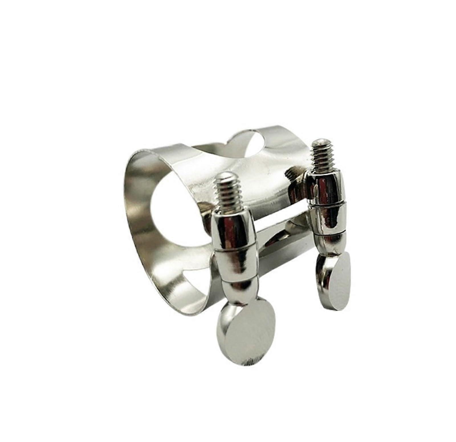 Nickel Plated E Flat Clarinet Reed Clip with Secure Hold and Compact Design