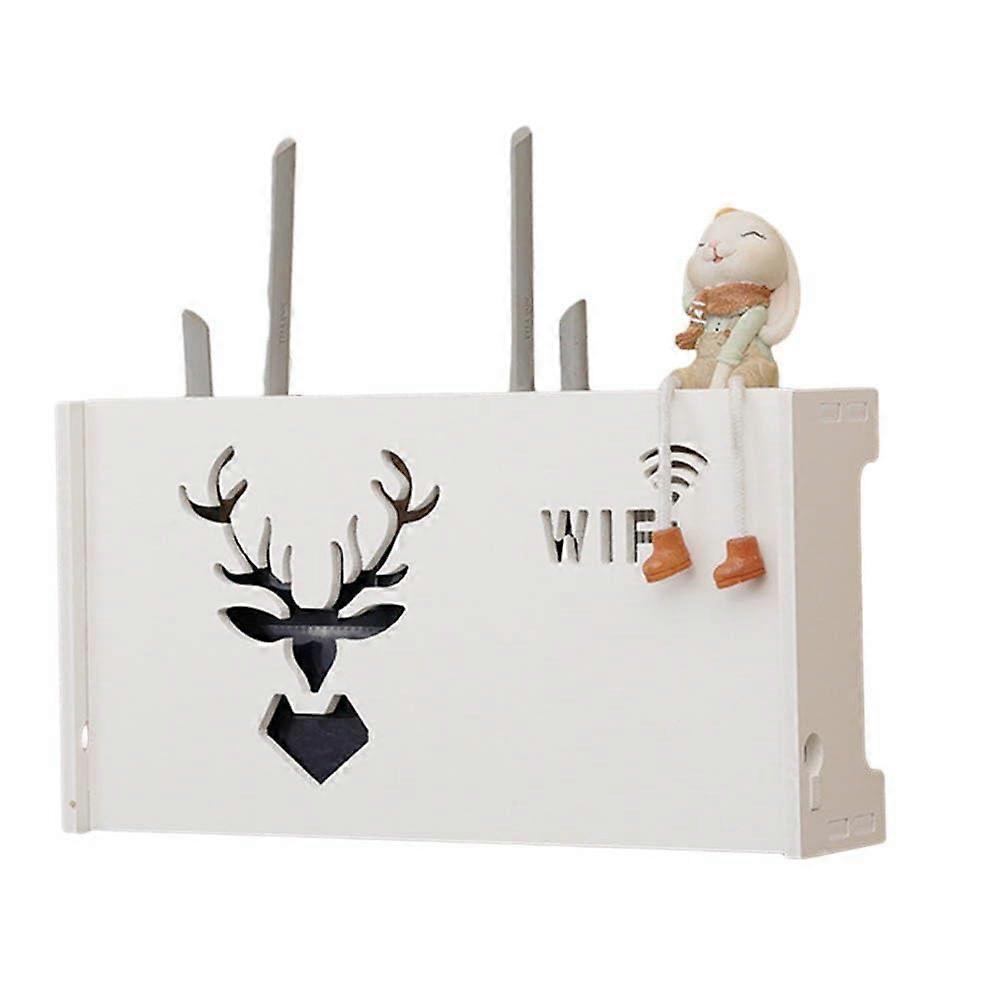 Brass Cable Management Box for Routers and Power Strips, Wall Mounted Decorative Wire Organizer