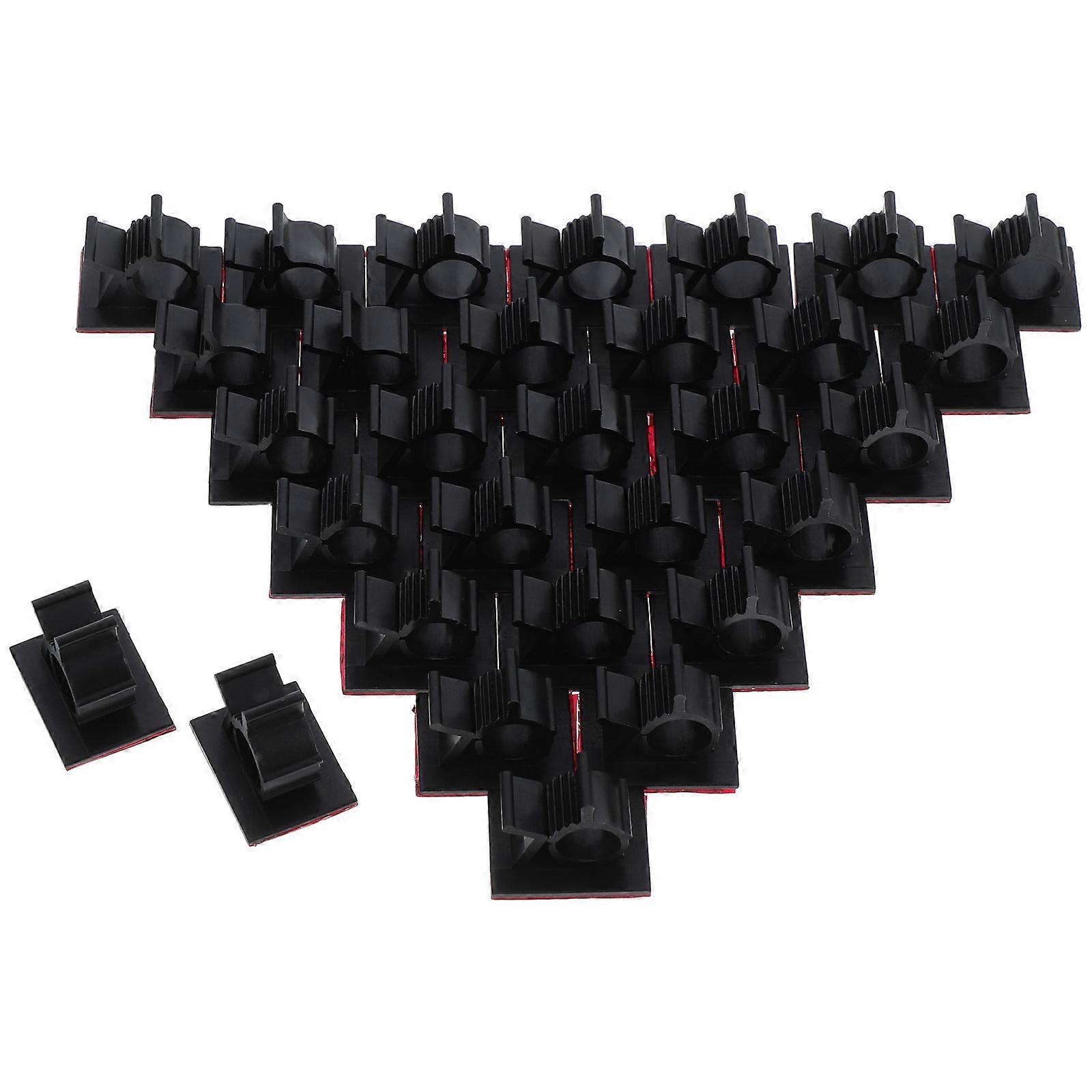 Black Adjustable Cable Clips 30Pcs for Cable Holders in Office
