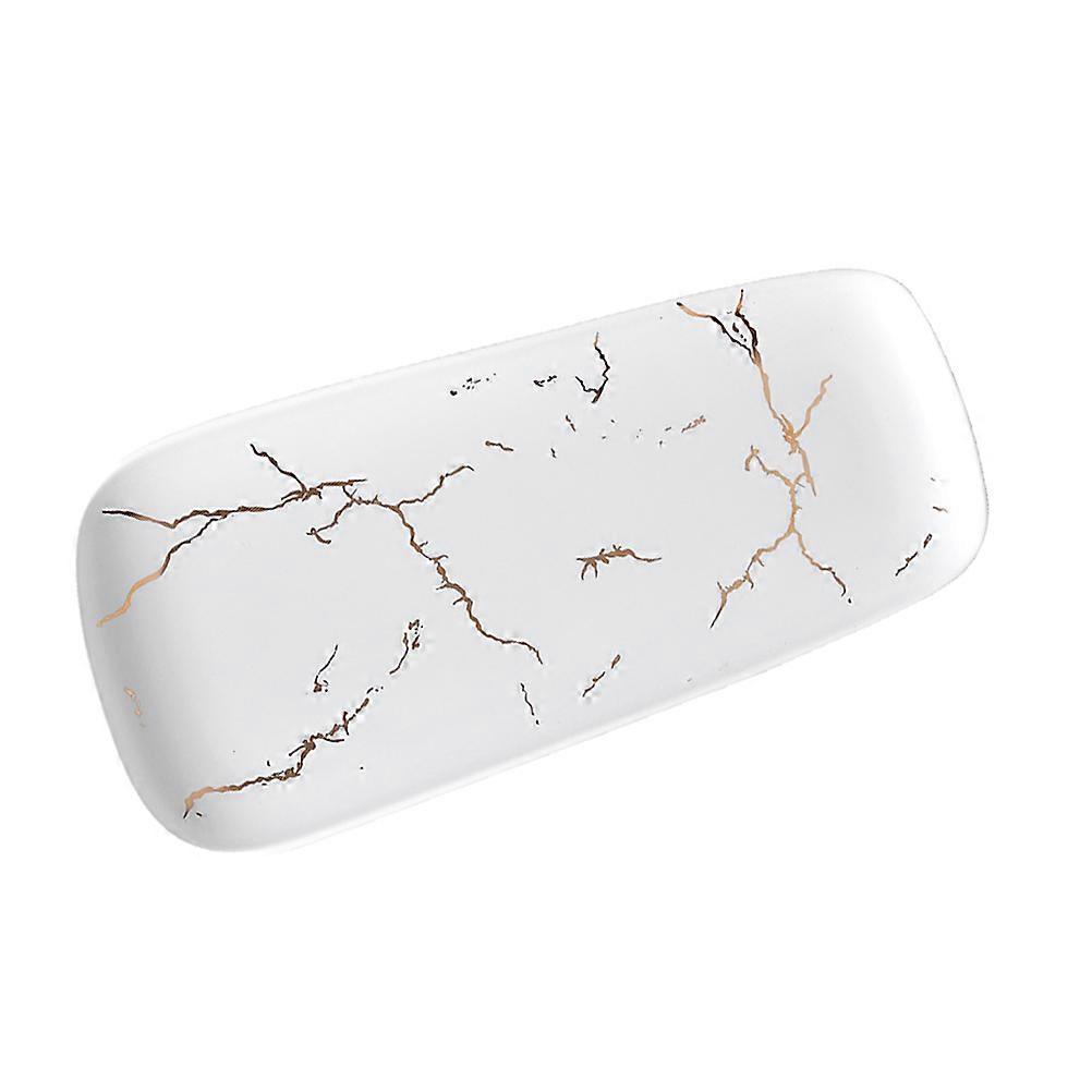 Ceramic Tableware Marble Pattern Tray for Wedding Accessories 1 Piece
