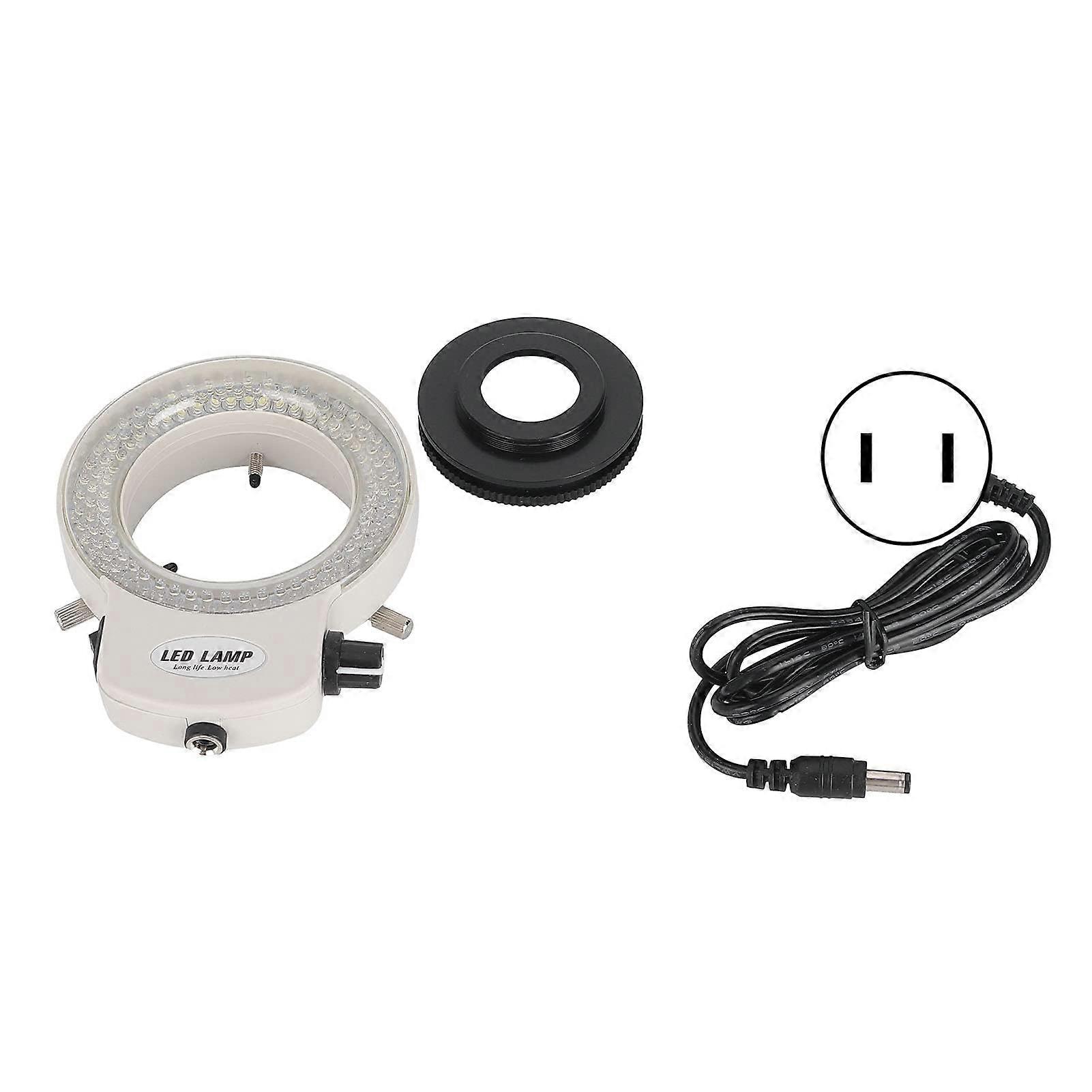 LED Microscope Ring Light 144 LEDs with Adjustable Brightness for Stereo Microscopes and PCB Inspection