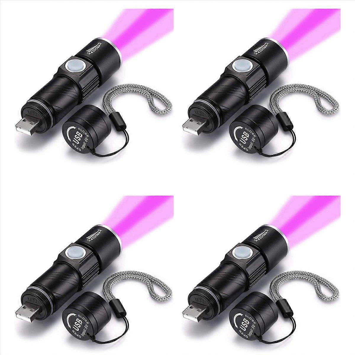395Nm UV Light Flashlight Blacklight USB Rechargeable LED Flashlight