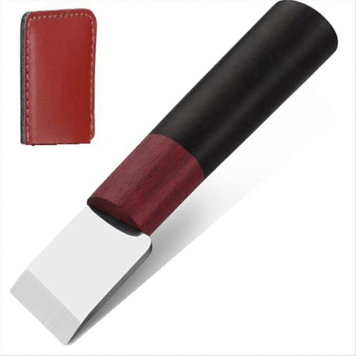 Leather Skiving Knife with Wooden Handle Hypotenuse