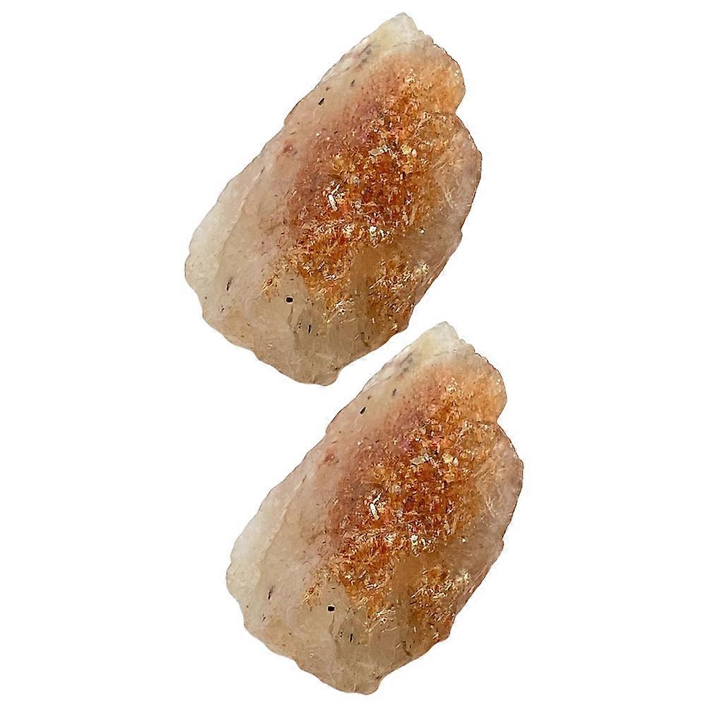 Raw Stones for Decor 2Pcs Colorful Chakra