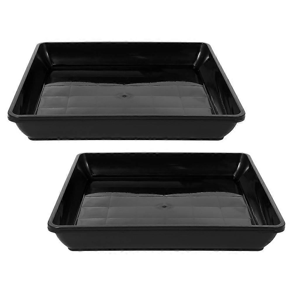 Plant Drainage Tray Rectangular Plastic Saucers for Home 10 Pieces
