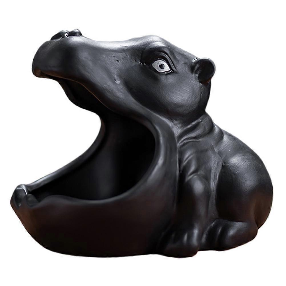 Household Ceramic Ashtray Hippo Ashtray Decoration