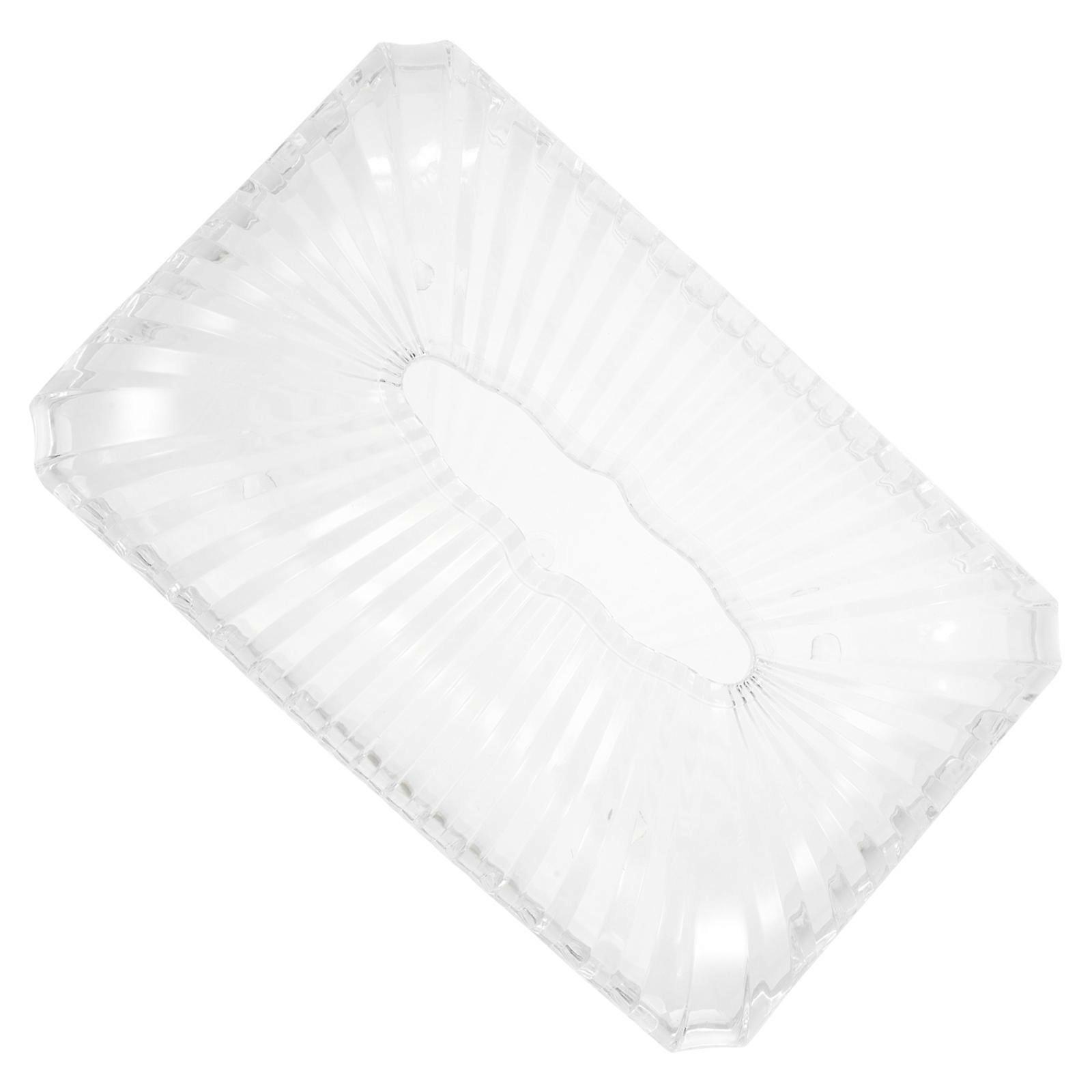 2Pcs Acrylic Tissue Box for Storing Clear Modern Tissue Storage