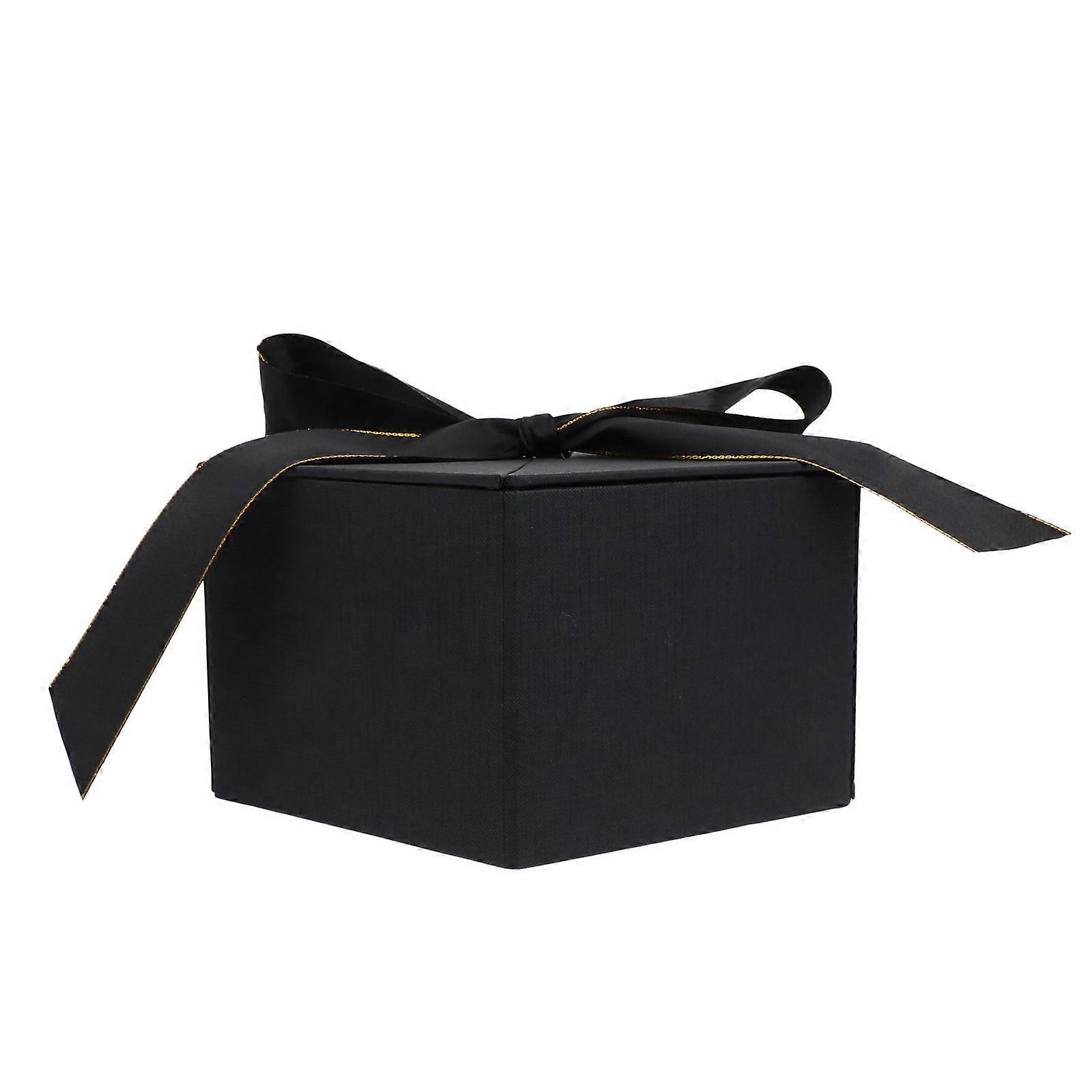 Elegant Hexagon Gift Box for Storage Use 1Pcs Romantic Candy Container Black
