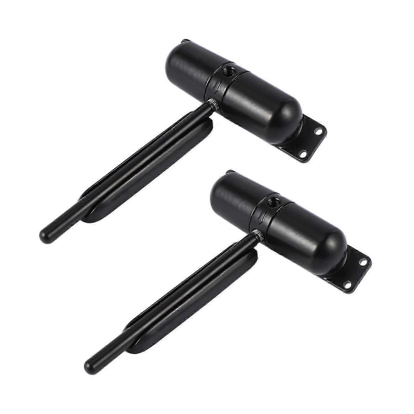 Automatic Door Closer Spring 20-70kgs 2 Set Black Surface Mounted