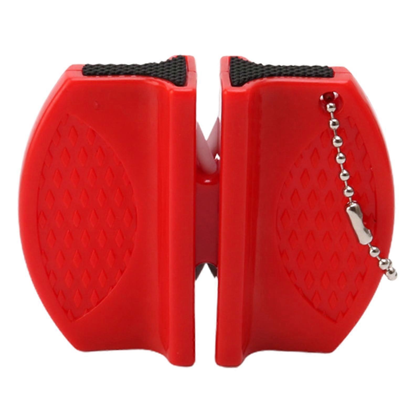 Double Sided Sharpener with Hook Chain Portable Mini Pocket Sharpening Tool Kitchen Accessories