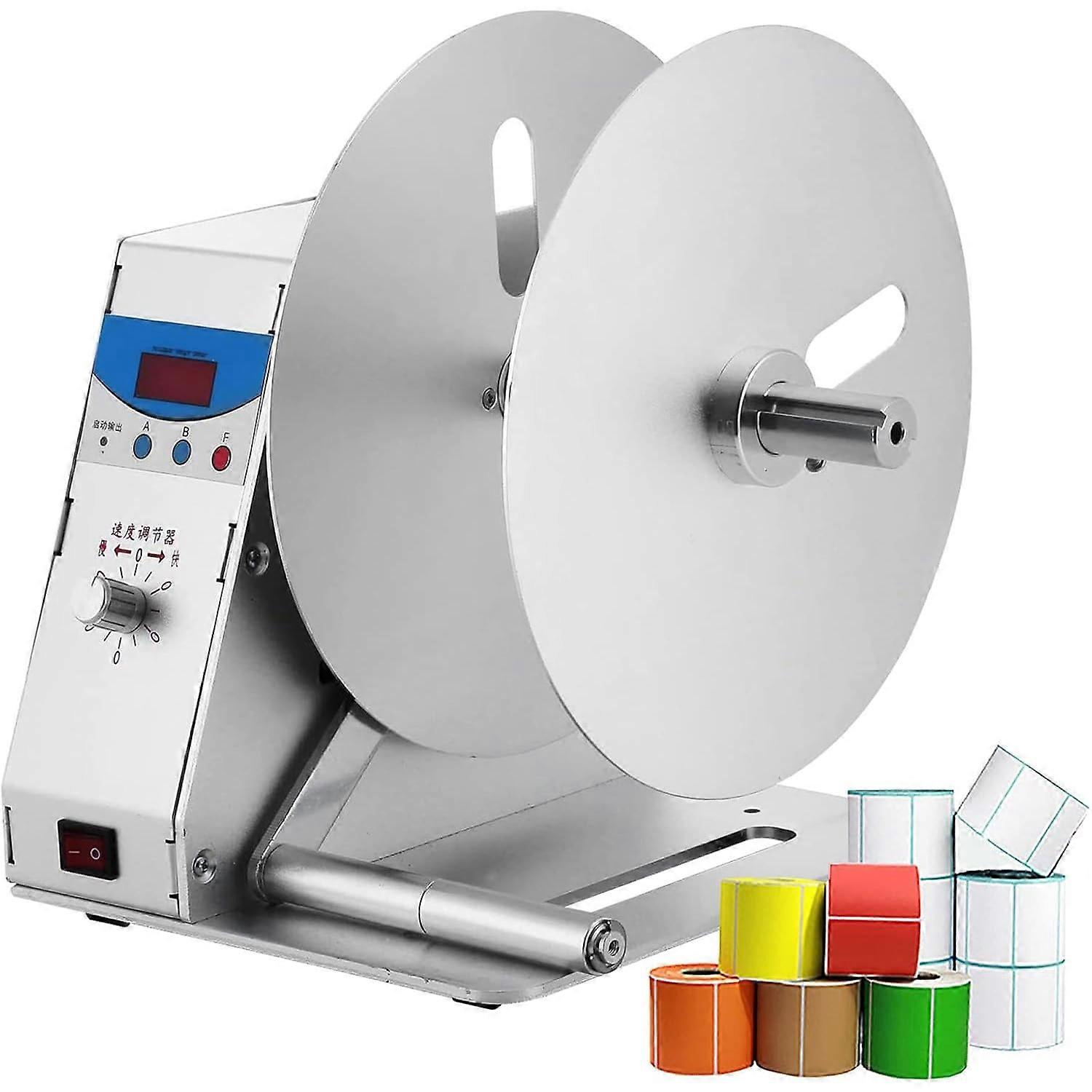 Automatic Label Rewinder with Adjustable Speed and Counting Control, 115mm Width for Industrial Use