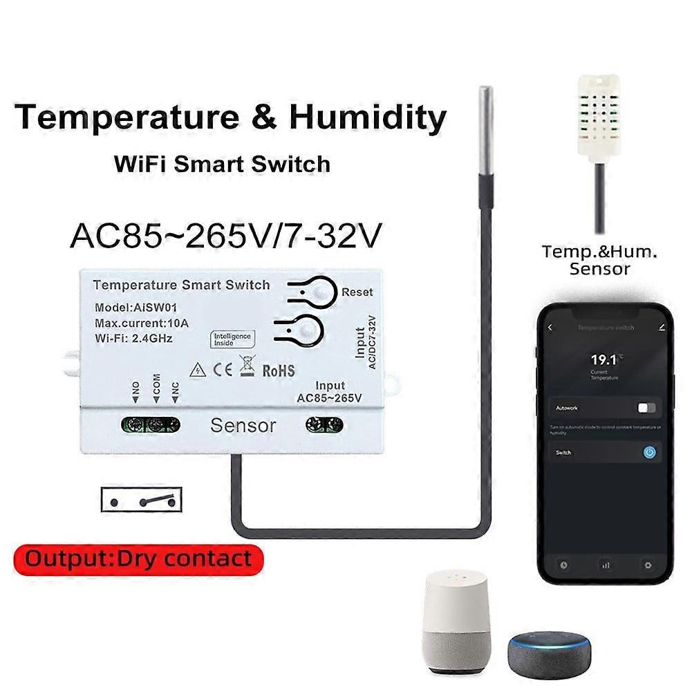 WiFi Temperature and Humidity Sensor with Remote Control Functionality