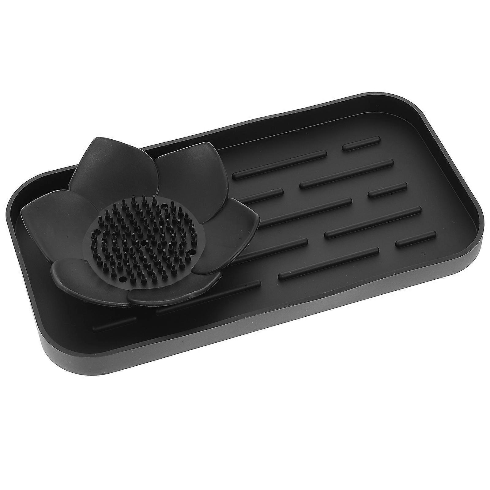 Decorative Soap Rest Silicone Soap Holder with Draining Function 3Sets