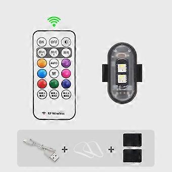 RGB LED Scooter Strobe Light Wireless Bicycle Turn Signals Position Warning Accessories