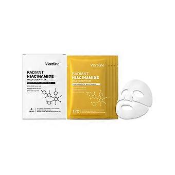 2pcsNiacinamide Brightening Face Mask, Hydrating Moisturizing Daily Care Mask, Reduces Blemishes, Evens Skin Tone, Brightens