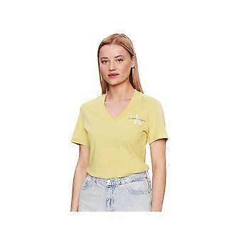 Calvin Klein Classic almindelig T-shirt Dame Gul