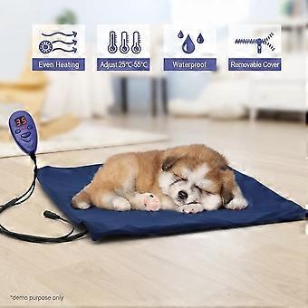 Manta eléctrica calefactable para mascotas (gatos y perros pequeños): temperatura ajustable, impermeable, segura y fácil de limpiar.