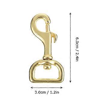 2Pcs Brass Swivel Bolt Snap Hooks Swivel Eye Single Ended Scuba Diving Clips