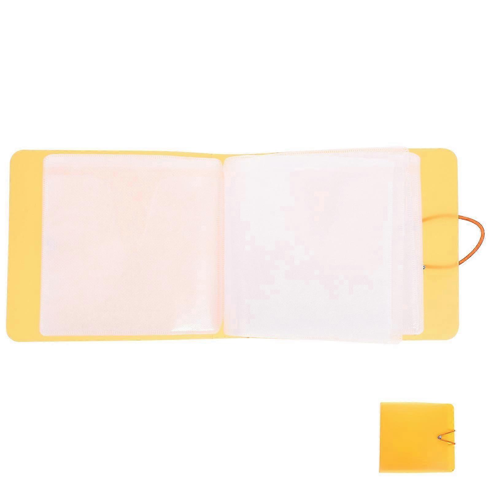 Cd Insert Sheets Storage Binder for Storage Use Practical Orange PP
