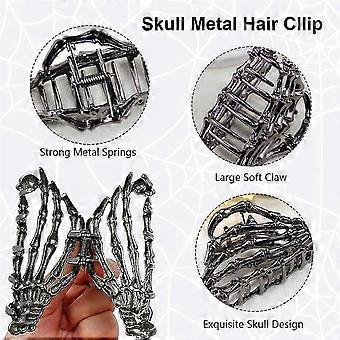 Hair Clip with Skull Design for Women'S Hair Styling, Medium Metal Hair Claw Clips, Halloween Hair A