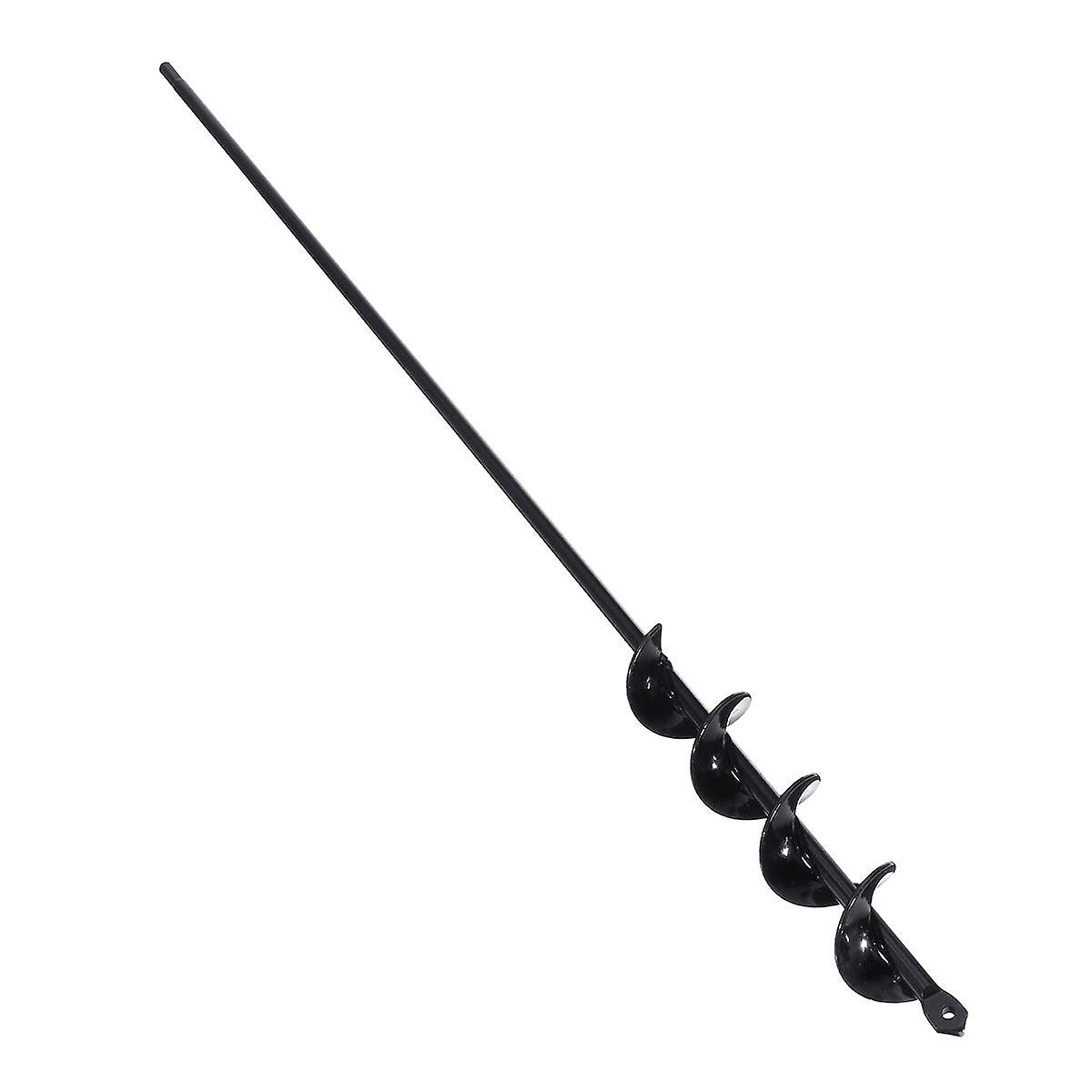 75Cmx4cm Electric Auger Drill Bit Digs Hole Hex Shank Black For Garden Loose Soil
