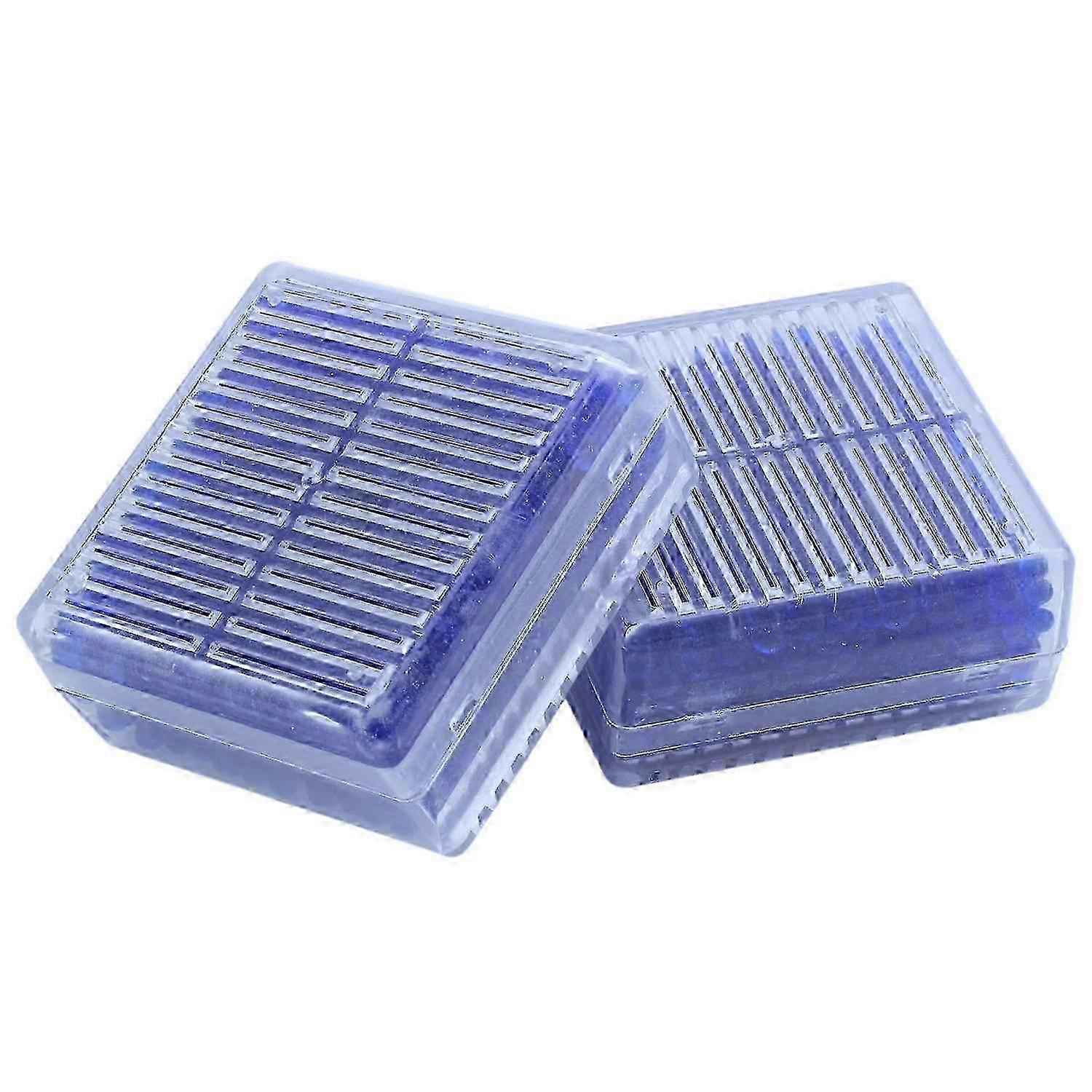 Lot de 2 sachets de gel de silice bleu indicateur, compatibles avec les boîtes absorbant l'humidité et réutilisables.