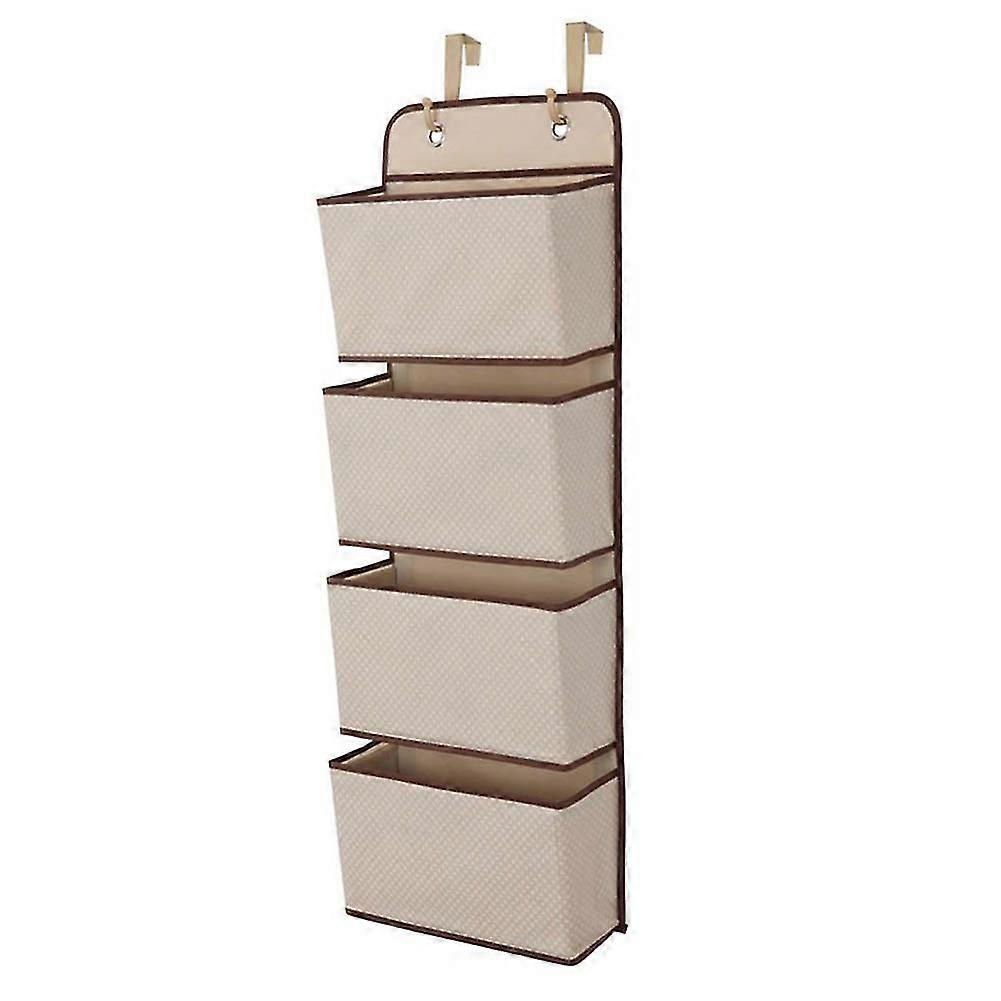 4 Layer Non-woven Door Hook Storage Bag Multi-function Wardrobe Hanging Bag