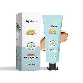 Natural Matte Foundation - Moisturizing, Long-Lasting Sun Protection, Sweat-Resistant, Lightweight Cover for Face & Body, 80g