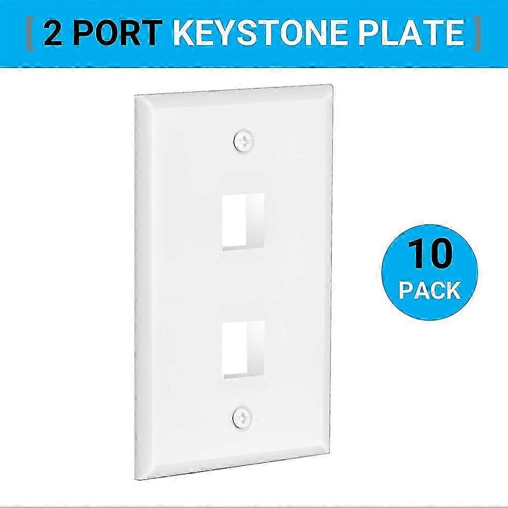 2 Port Wall Plate, Includes Low Voltage Mounting Brackets