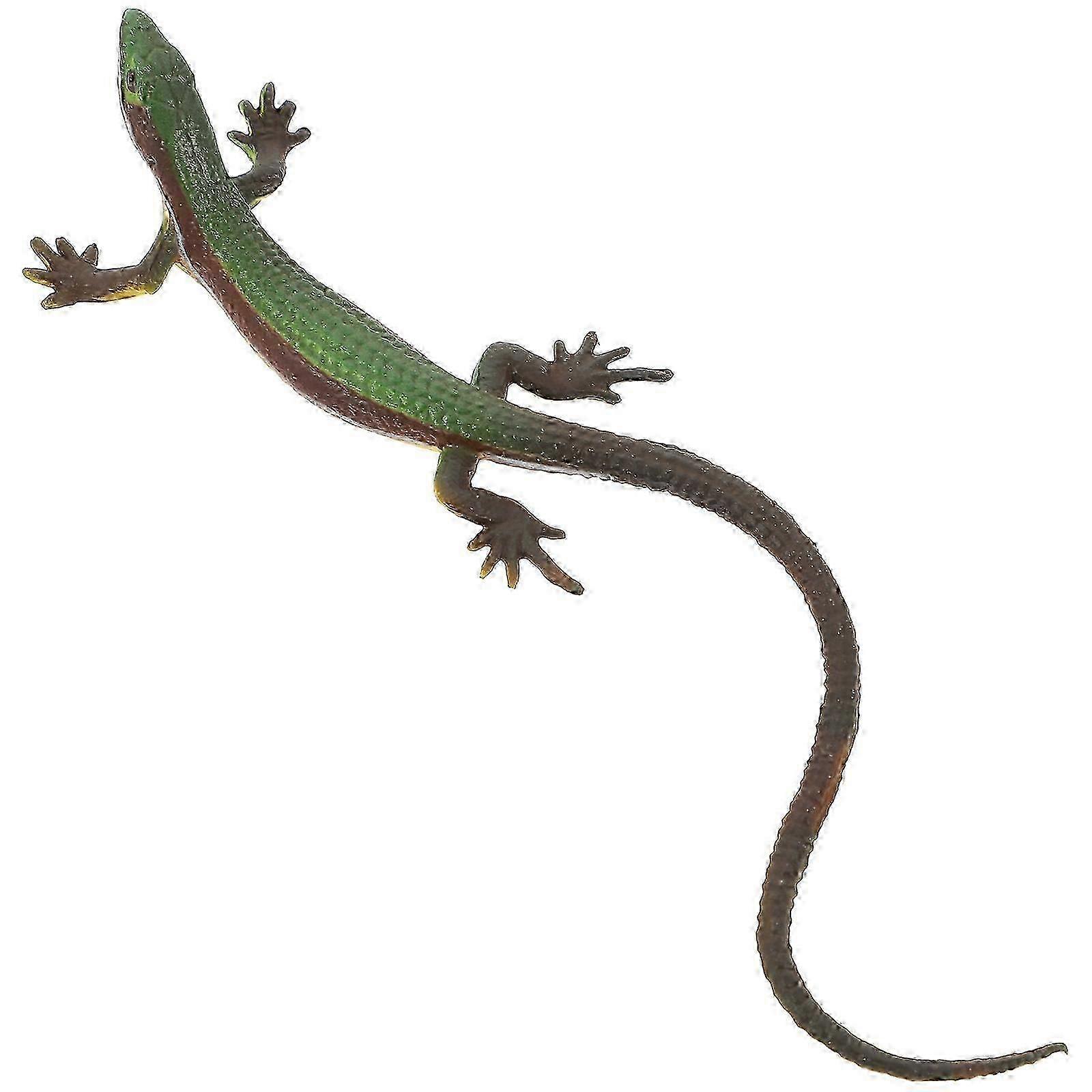 Plastic Lizard Figurine Lizard Model compatible with Decor in Olive Green