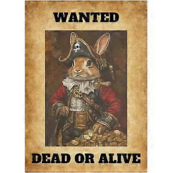 Wanted Rabbit Pirate Jigsaw Puzzle - Funny Gift for Rabbit Lovers as Adventure and Fantasy Theme Decor Puzzles SQZ571