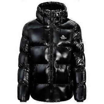 Helvetica Mountain Pioneers Freezer Hooded Down Jacket - Black