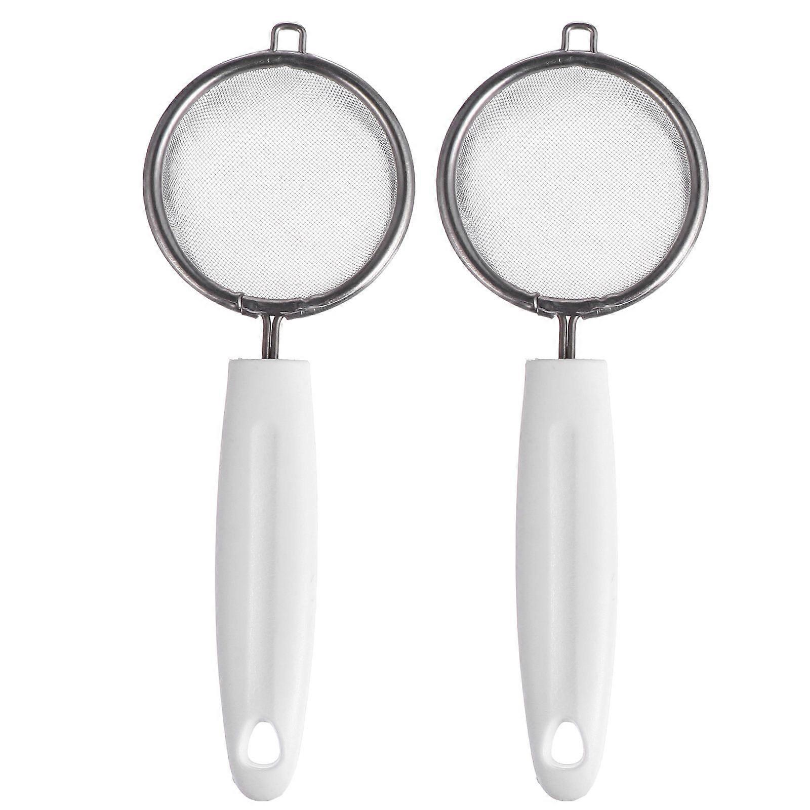 Flour Sifting Strainer Kitchen Tool for Baking Use 2Pcs Handheld