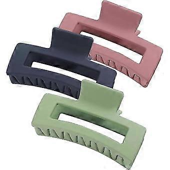 Hair Clips for Thick Hair,Hair Claw Clips Strong Hold Hair Clips for Women Thick Thin Hair(3pcs, dark blue+green+pink)