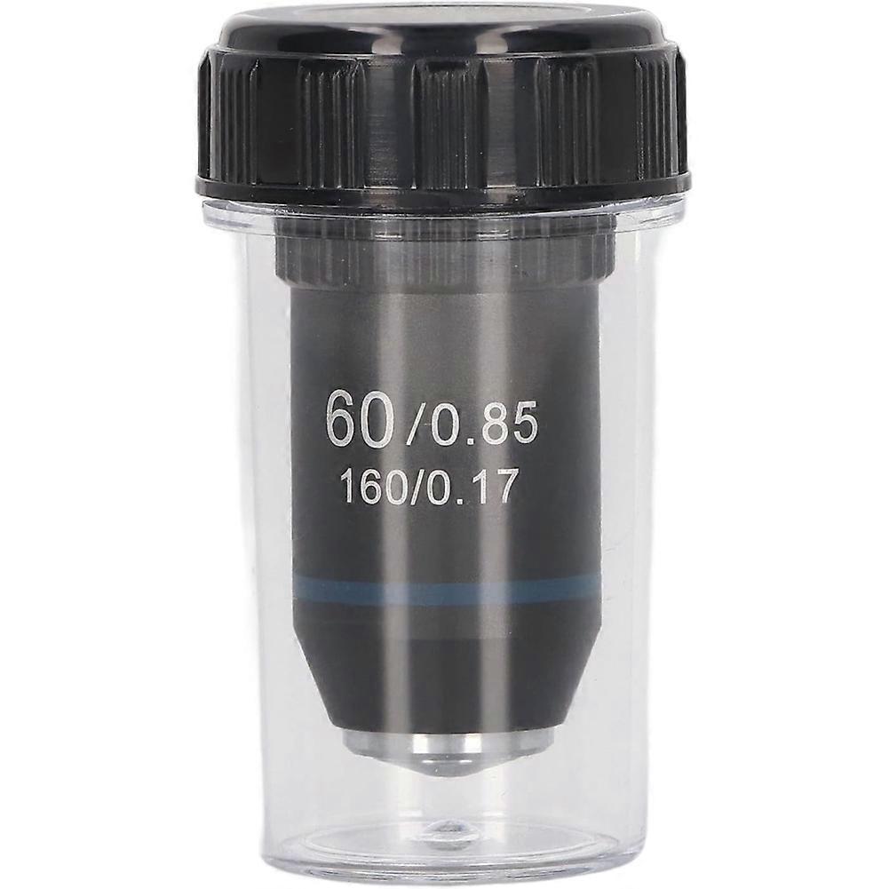 60X Microscope Objective Lens Achromatic High Magnification, 20.2mm RMS Thread for Compound Microscope