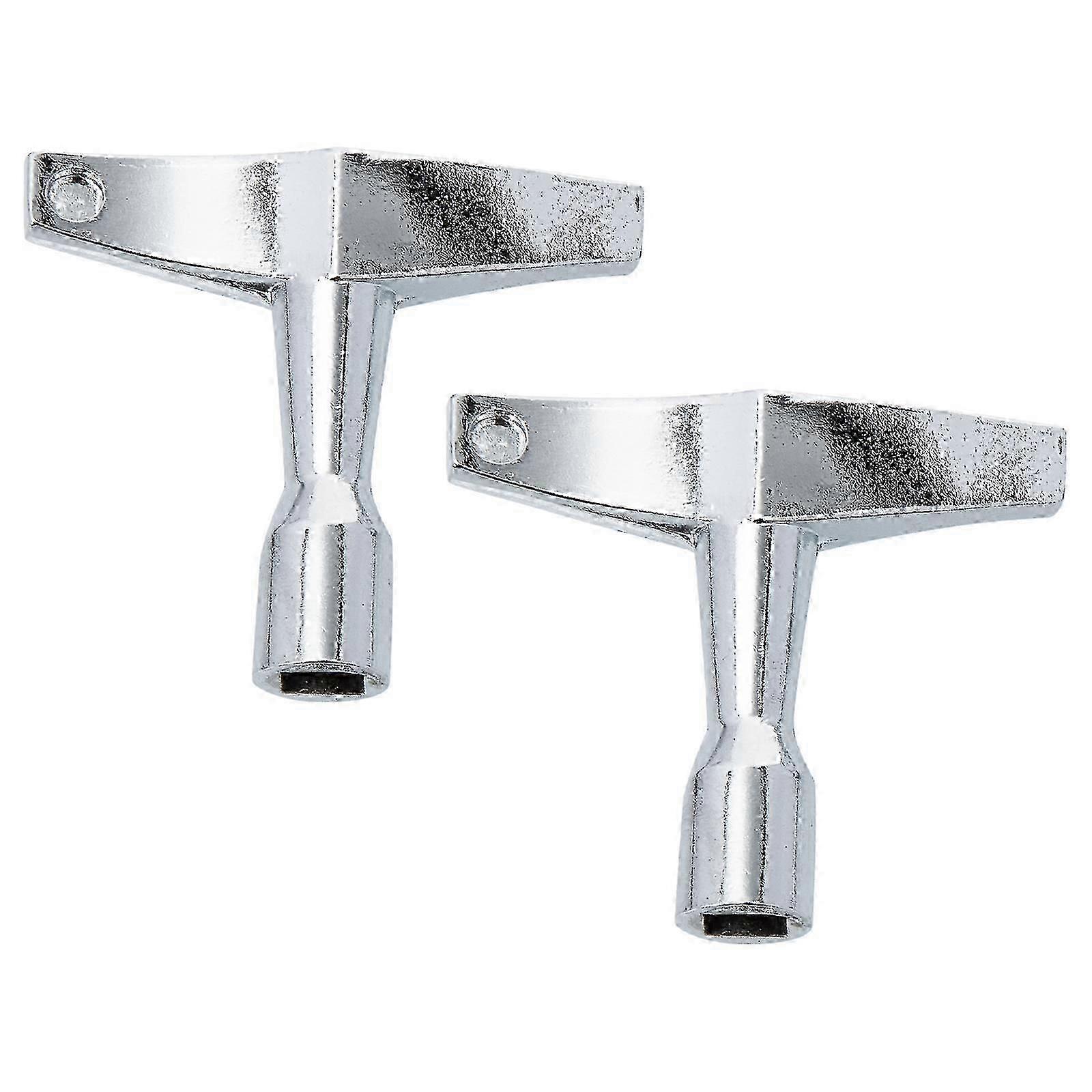 R8 2pcs Drum Keys Percussion Drum Set Tuning Tools Drum Tuning Keys Silver