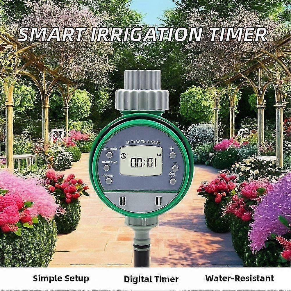Digital Irrigation Timer, Plastic Waterproof Automatic Controller for Garden and Lawn