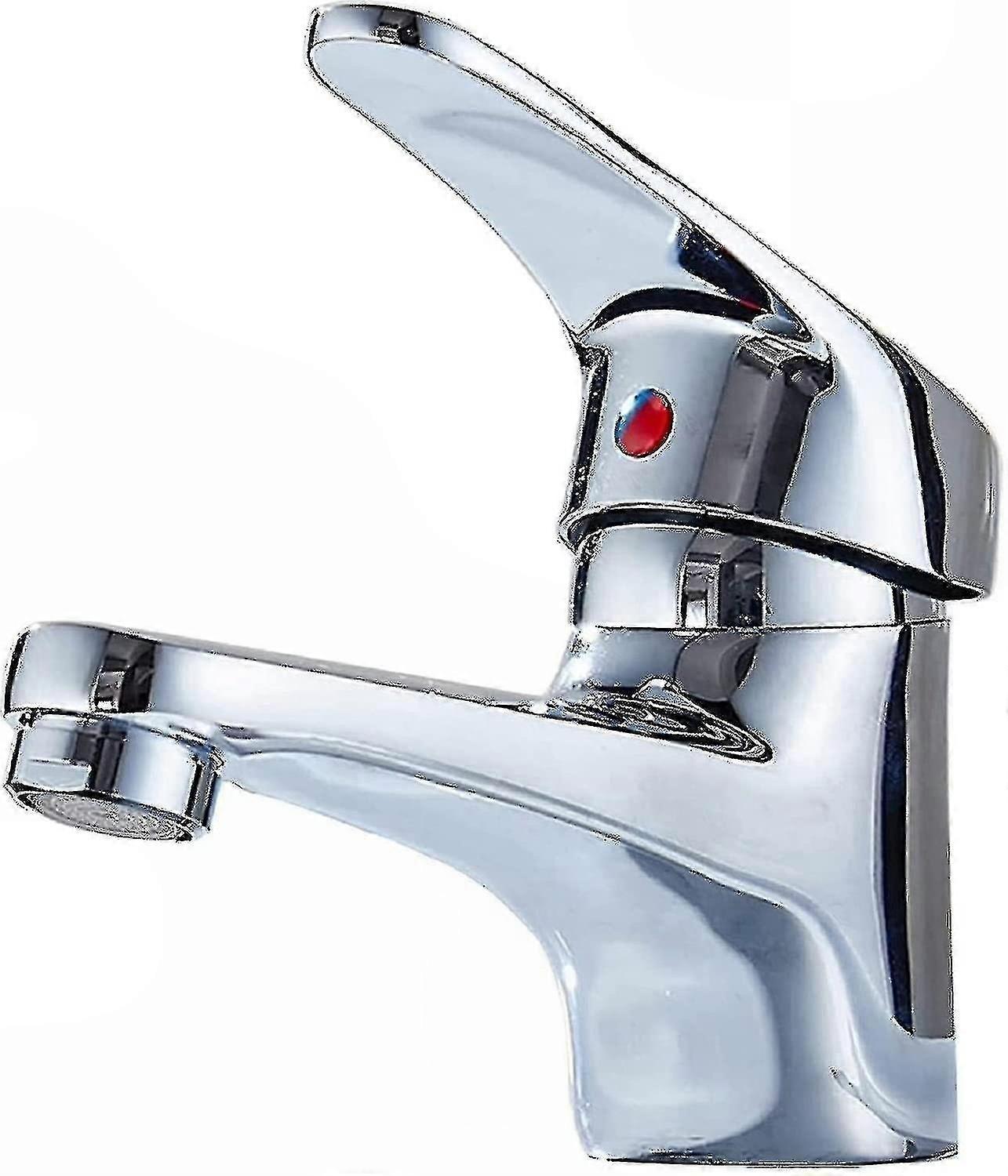 Bathroom Basin Mixer Taps, Hot and Cold Solid Brass Chrome Plated