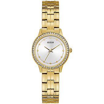 Guess chelsea reloj para Mujer Analógico de Cuarzo con brazalete de Acero inoxidable bañado en oro W1209L2