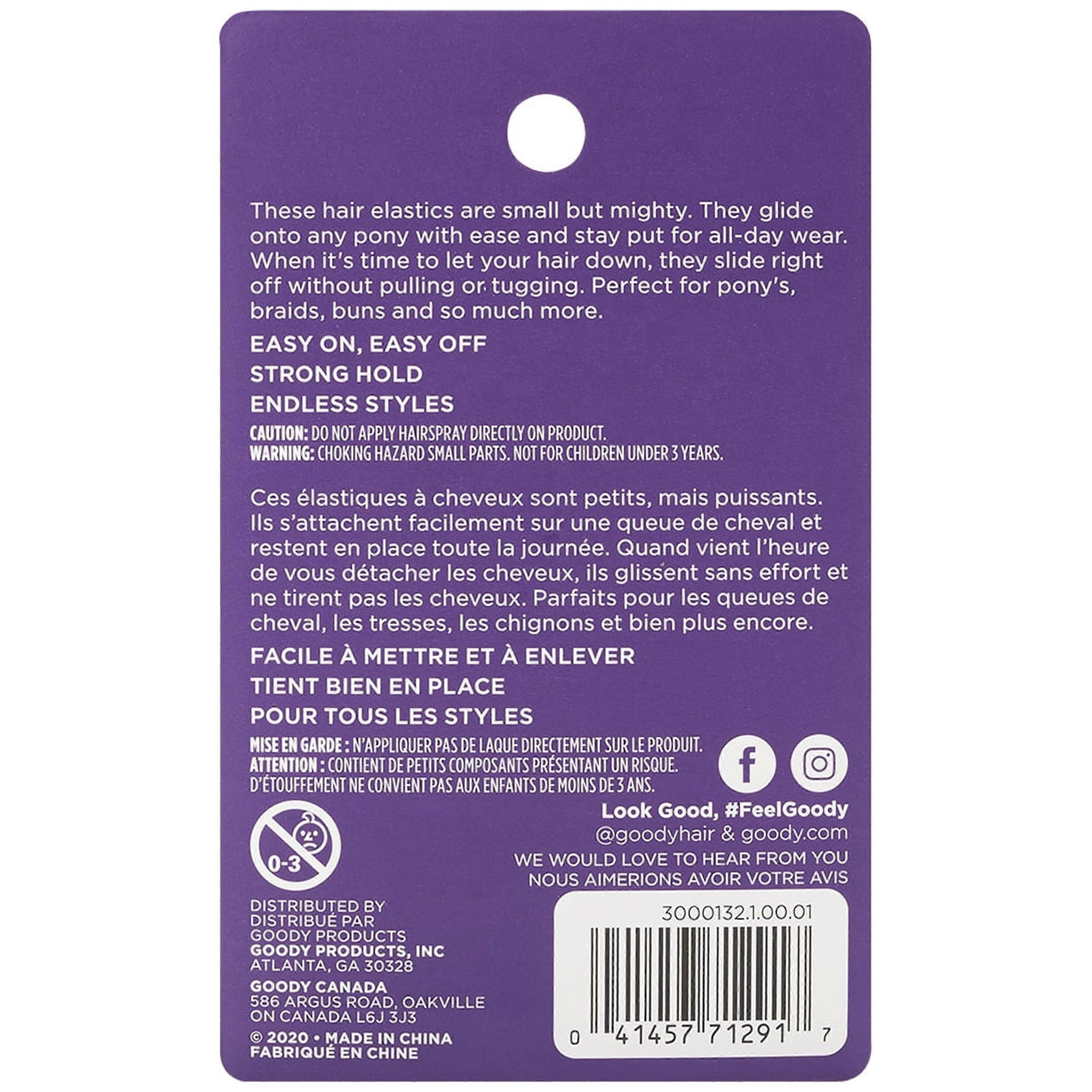 Goody Ouchless Clear Hair Elastics No Metal 75 Ct