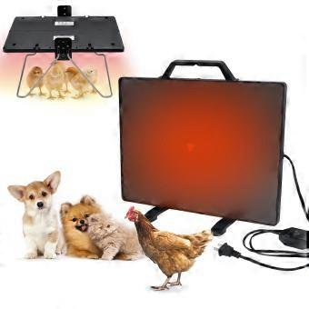Chicken Coop Heater with Metal Holder, LowProfile Heating Panel for Chicks and Puppies, DualPurpose Pet Warmer
