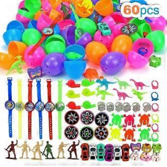 60PCS Assorted Easter Surprise Toy Eggs