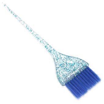 Professional Hair Dye Brush with Long Handle, Ergonomic Grip and Pearl Finish for Salon, Blue