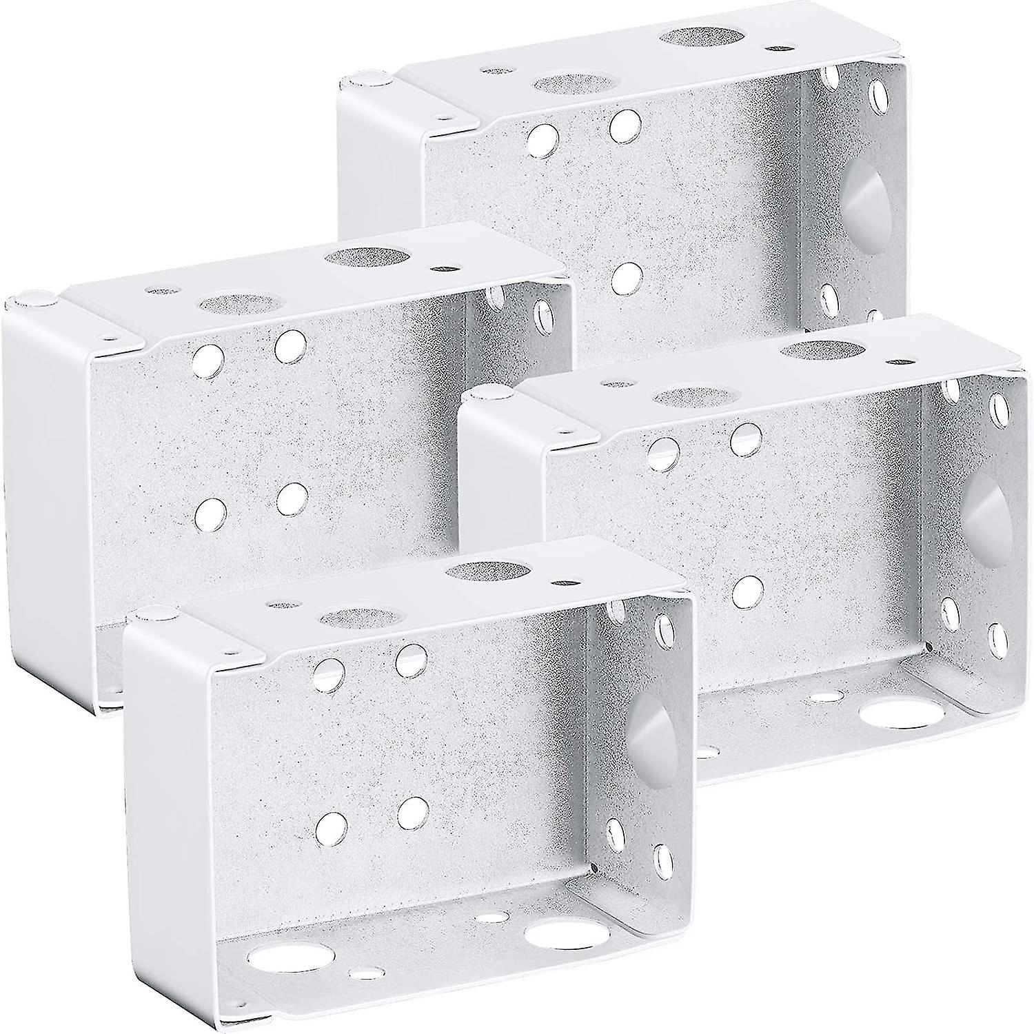 4 Pieces Blind Brackets 2 Inch Low Box Mounting Bracket For Headrail (white)