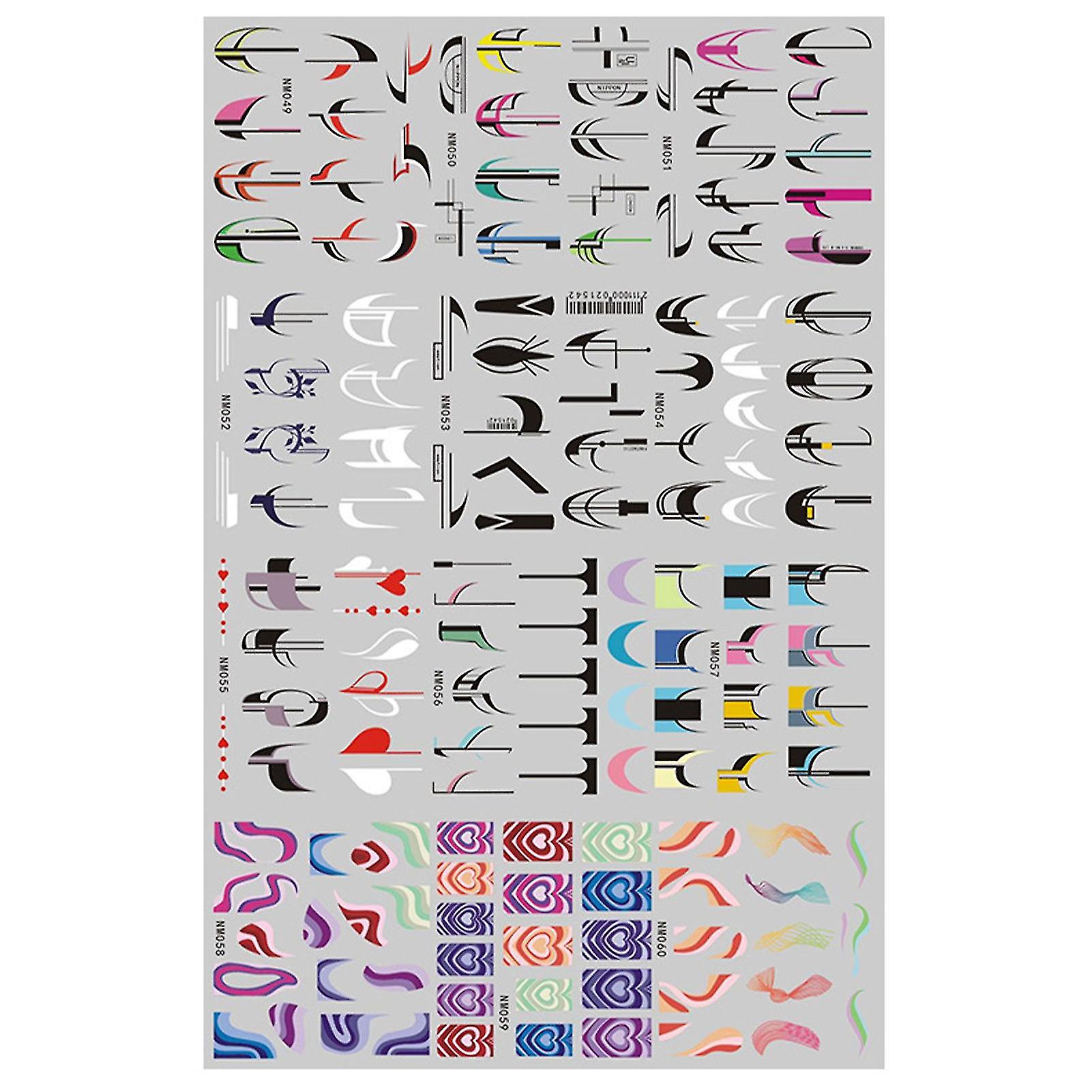 Wave Lines Nail Stickers Multifunction Nail Diy Accessories For Professional Nail Salon