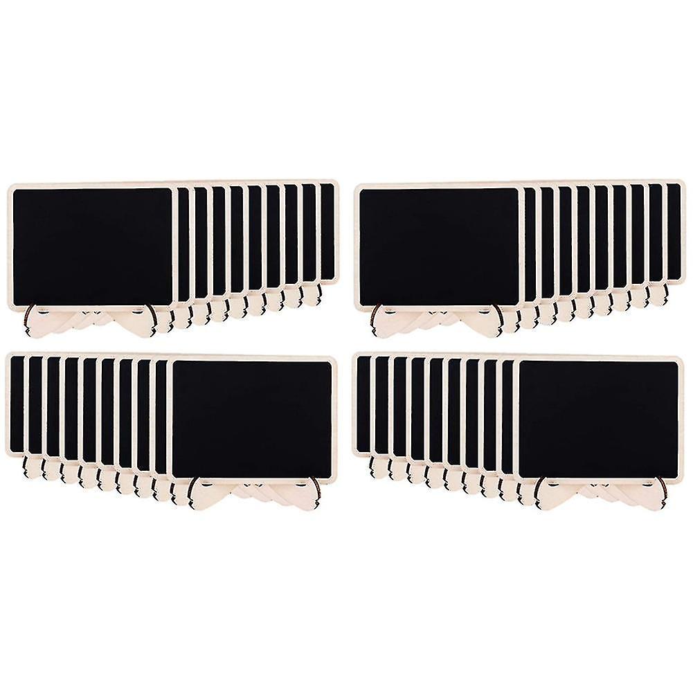 wood Mini Chalkboards Signs With Support Easels, 40 Pack