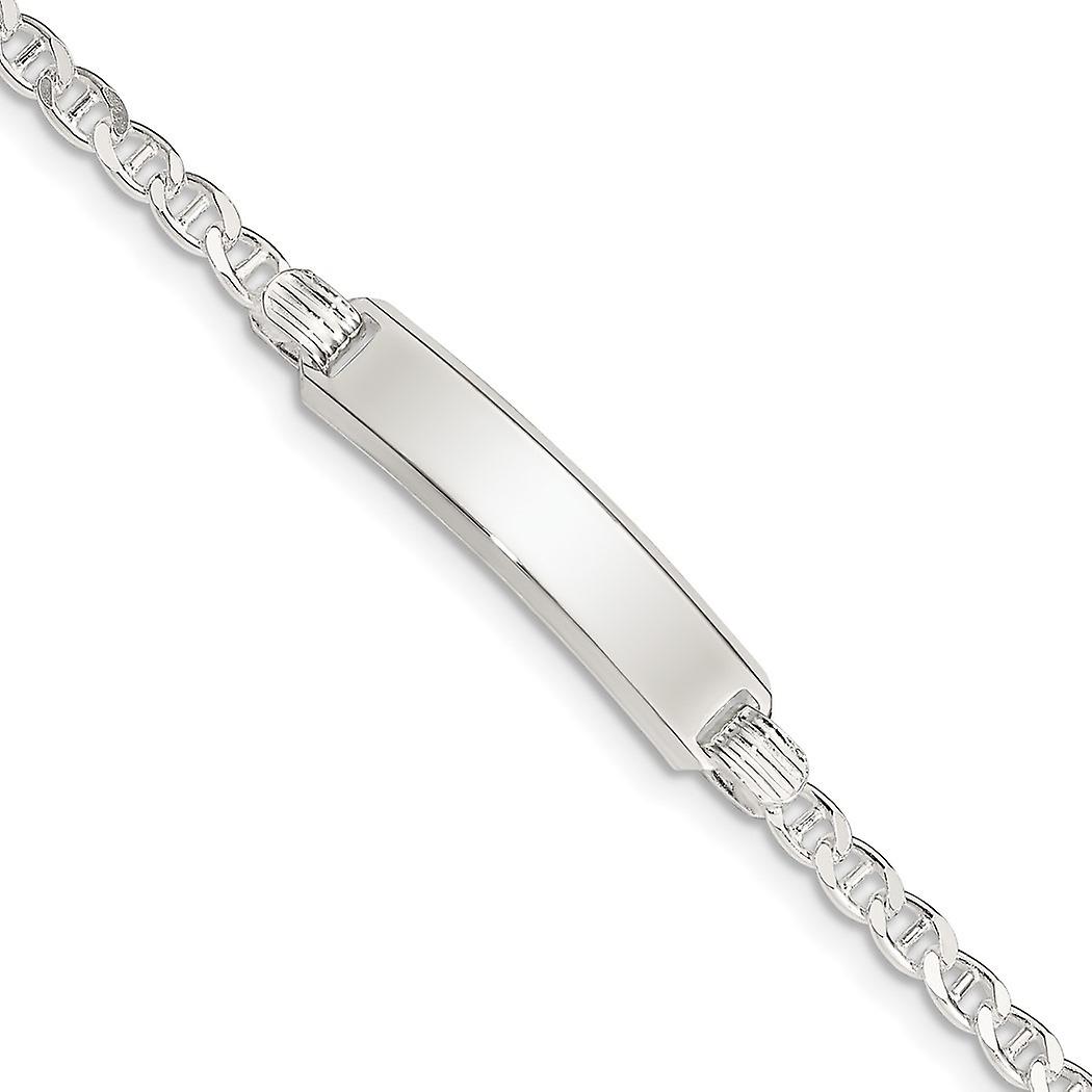 6mm 925スターリングシルバーIDブレスレット識別-ブレスレット-長さ:5.5〜6